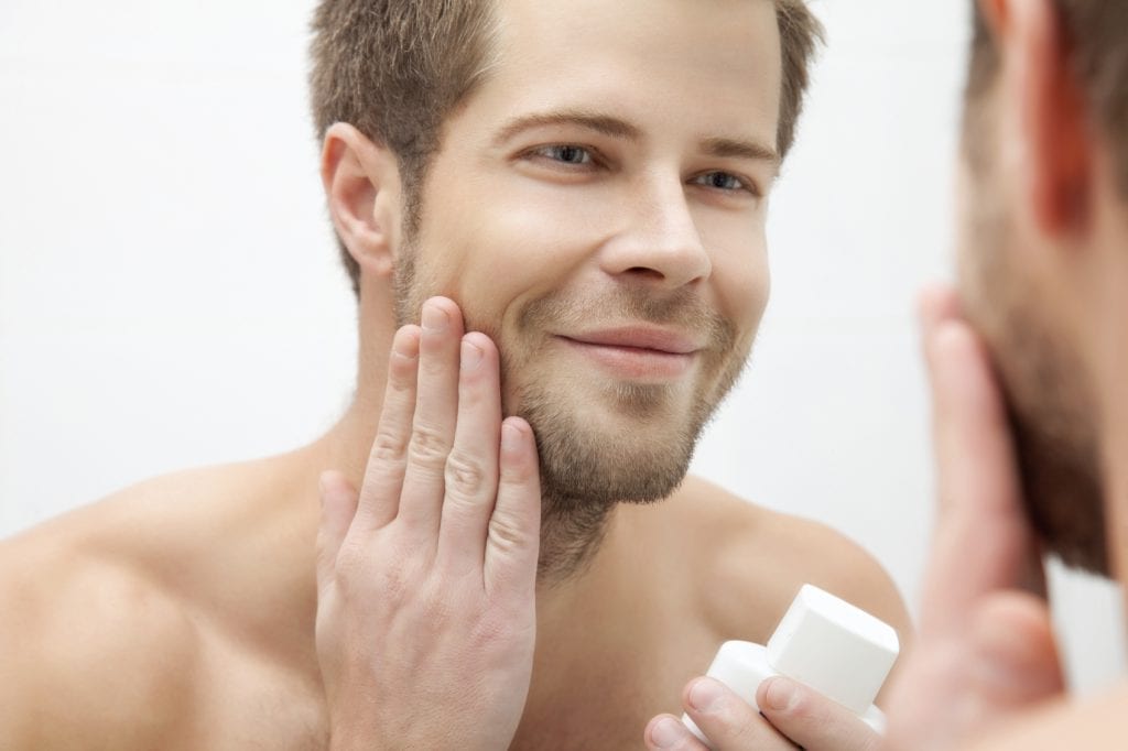 Morning hygiene in the bathroom