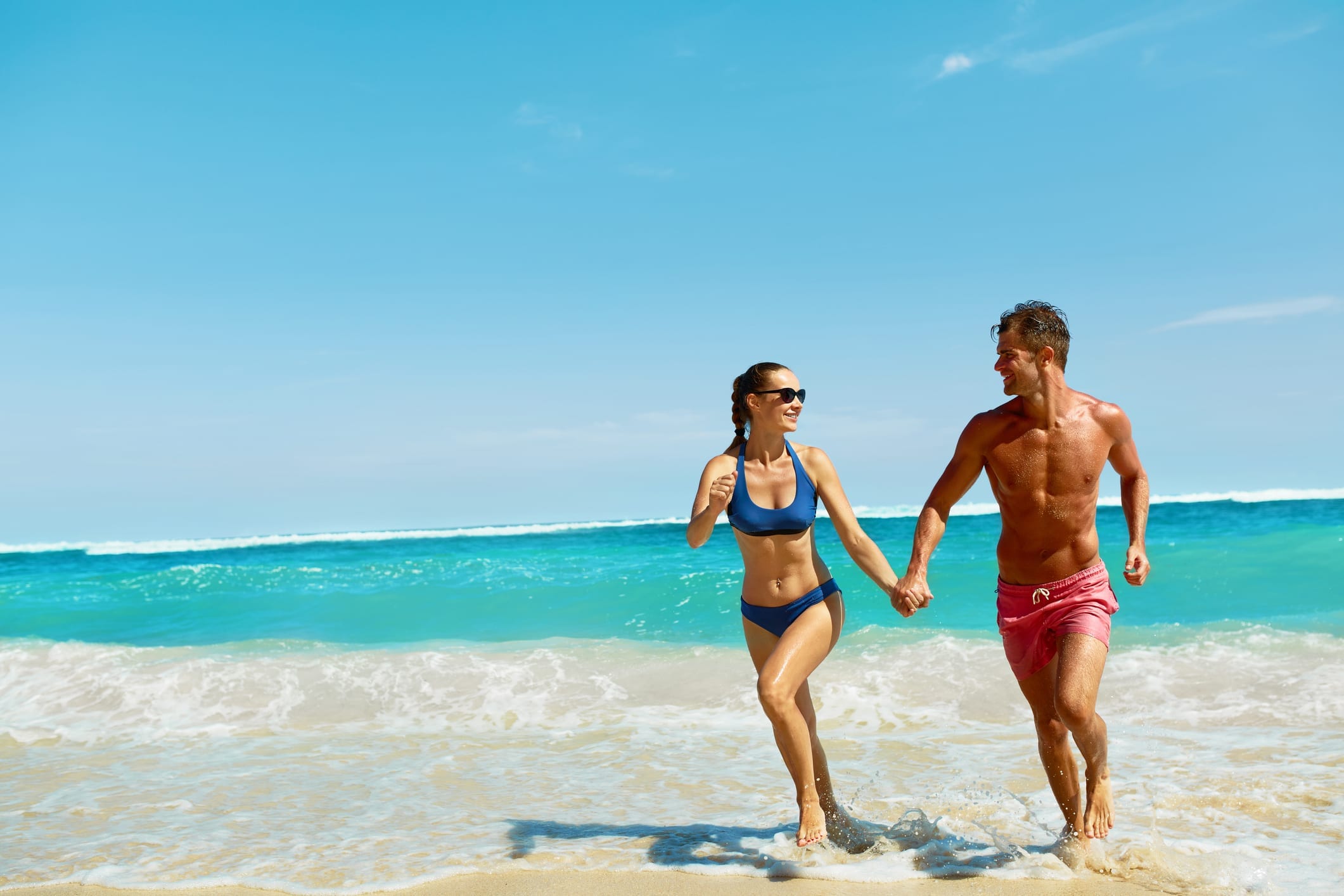 Couple Fun On Beach