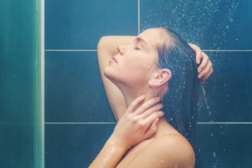 lady in shower