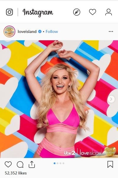 Love Island Instagram Post