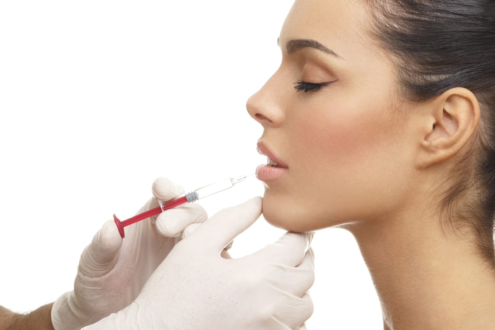 woman getting lip fillers 