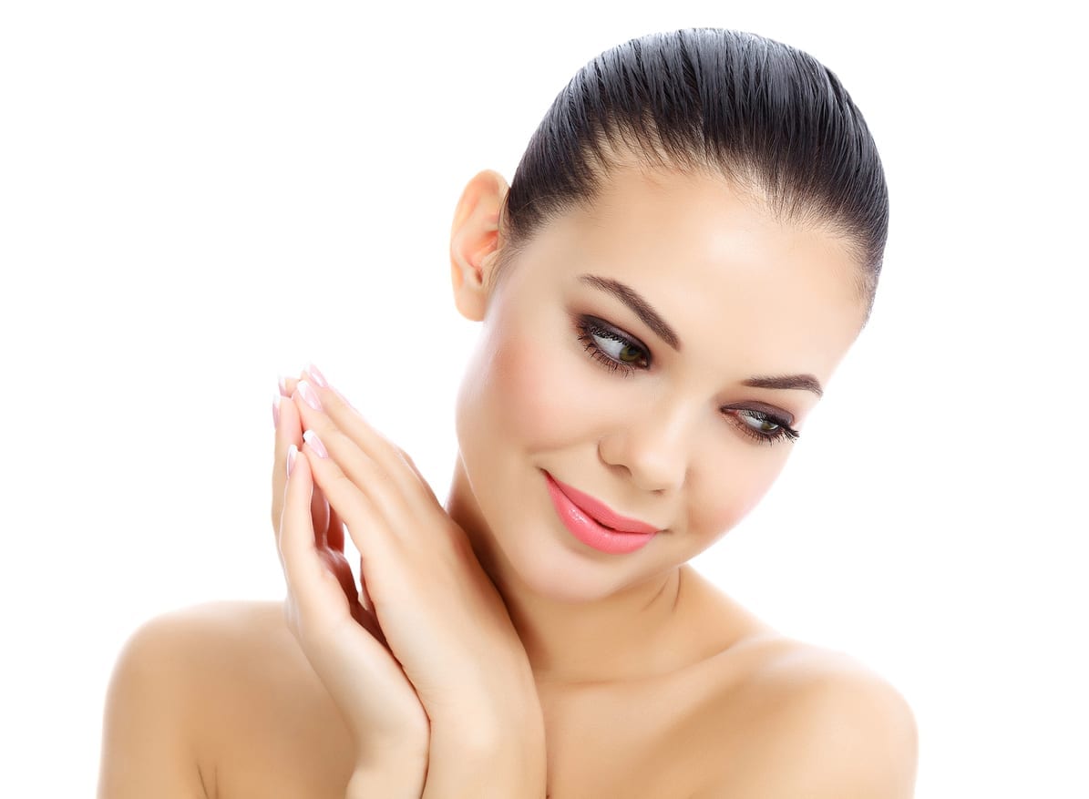 woman with beautiful skin and lips