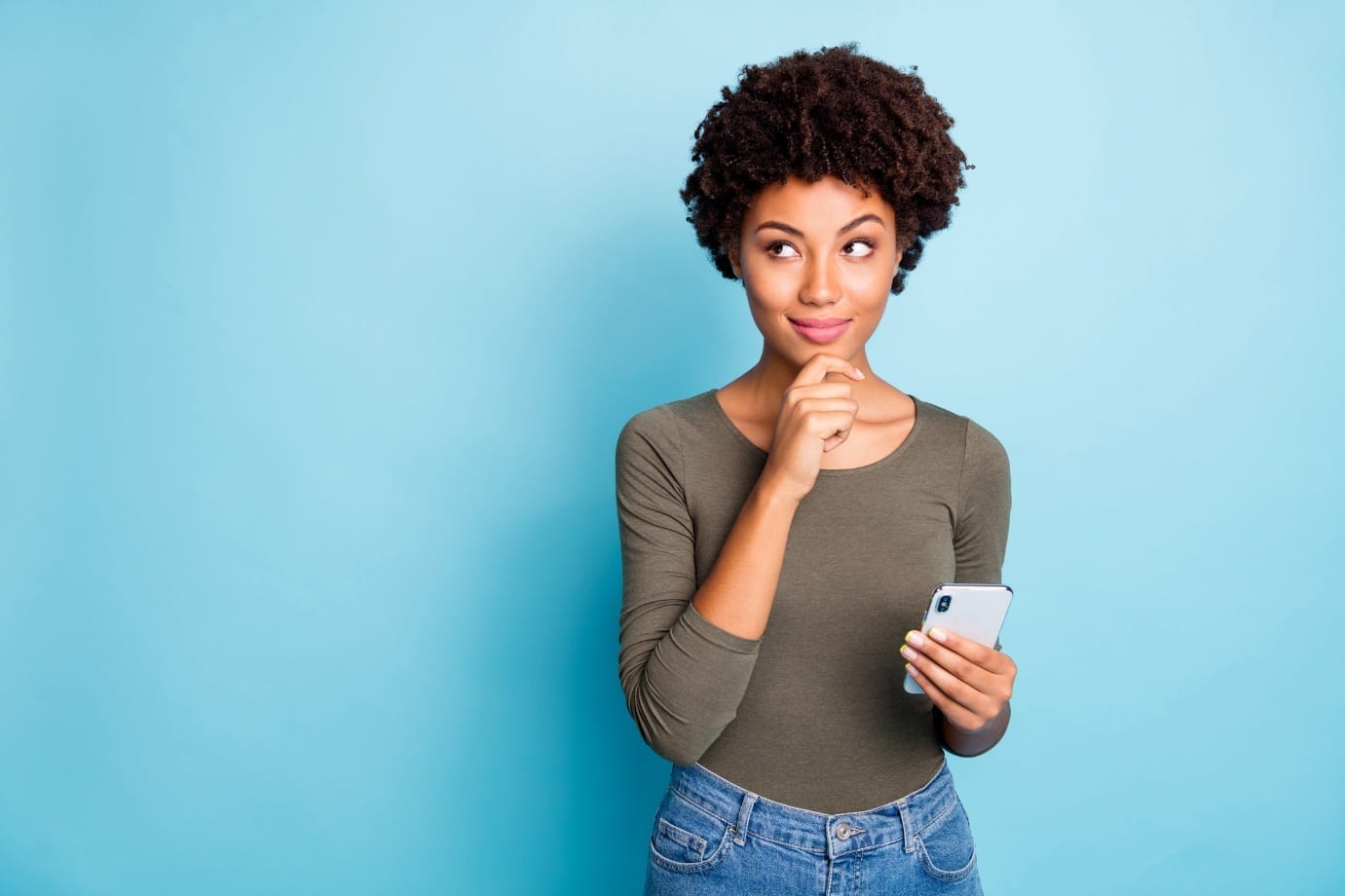 woman and mobile phone