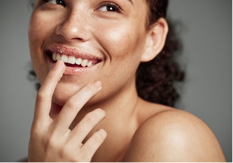 A close-up of a person smiling