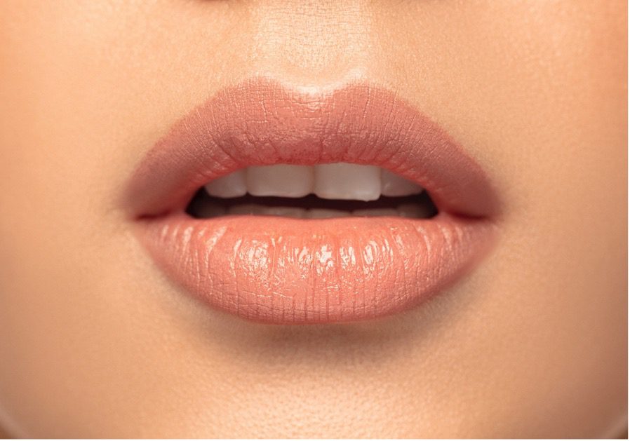 Close up of a person's lips