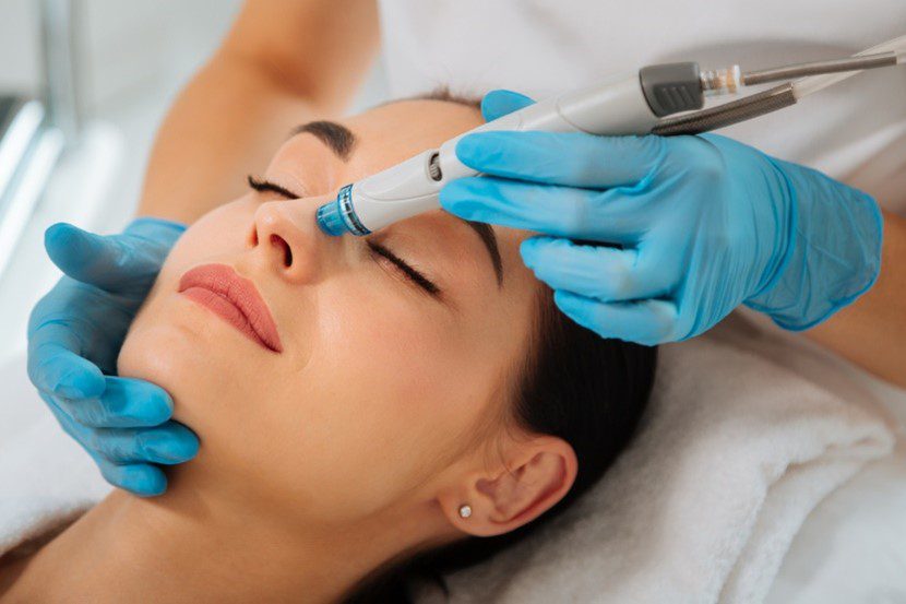 someone having a hydrafacial treatment